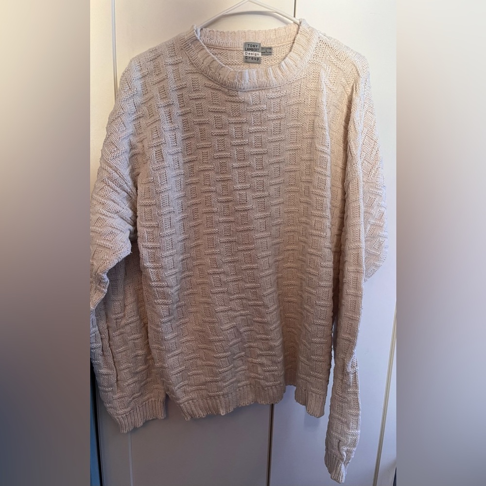 Tony Lambert off white sweater, large